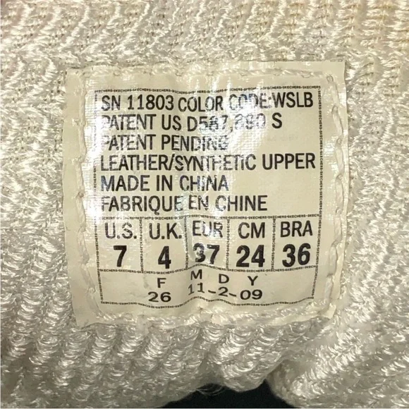 Skechers Shape-Ups Leather Walking Fitness Shoes Silver Blue Off-White Gray - Picture 10 of 13